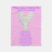 Wat kanker niet kan doen, aangepaste engels chemo fleece deken (Voorkant)