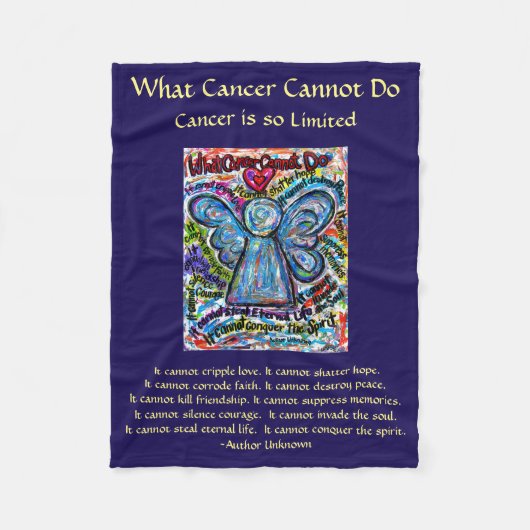 Wat kanker niet kan doen, aangepaste engels chemo fleece deken (Voorkant)