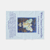 Wat kanker niet kan doen, aangepaste engels chemo fleece deken (Voorkant (Horizontaal))