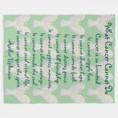 Wat kanker niet kan doen, aangepaste engels chemo fleece deken (Voorkant (Horizontaal))