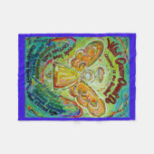 Wat kanker niet kan doen, aangepaste engels chemo fleece deken (Voorkant (Horizontaal))