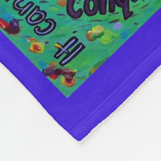 Wat kanker niet kan doen, aangepaste engels chemo fleece deken (Hoek)