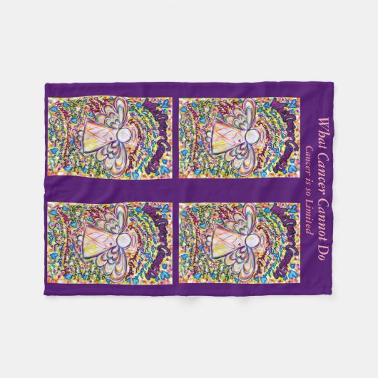 Wat kanker niet kan doen, aangepaste engels voor A Fleece Deken (Voorkant (Horizontaal))