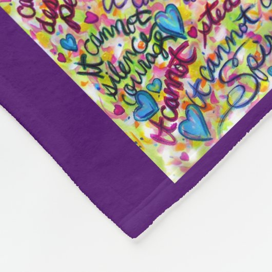 Wat kanker niet kan doen, aangepaste engels voor A Fleece Deken (Hoek)