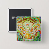 Wat kanker niet kan doen Angel Lapel Button of Pin (Voorkant /achterkant)