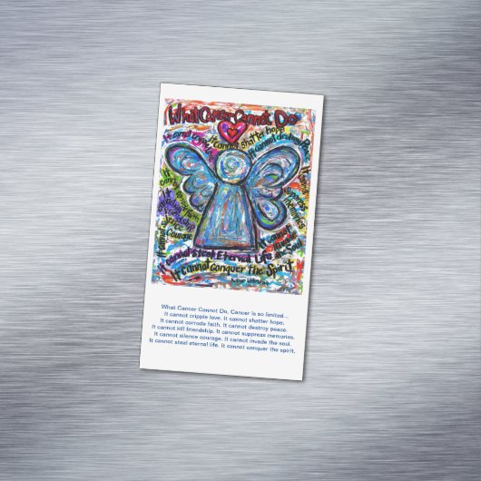 Wat kanker niet kan doen Angel Poem Custom Magnets Magnetisch Visitekaartje (Voorbeeld)