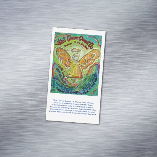 Wat kanker niet kan doen Angel Poem Custom Magnets Magnetisch Visitekaartje (Voorbeeld)