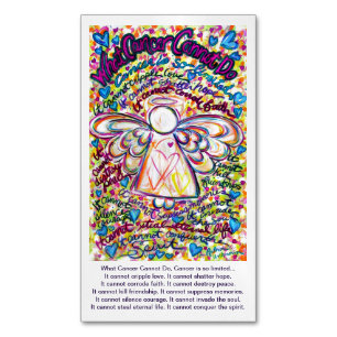 Wat kanker niet kan doen Angel Poem Custom Magnets Magnetisch Visitekaartje