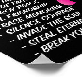 Wat kanker niet kan doen - Bewustzijn - Inspiratie Poster (Hoek)