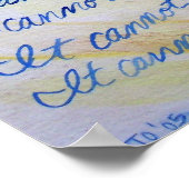 Wat kanker niet kan doen Blauw- en Gold-Poster afd Poster (Hoek)