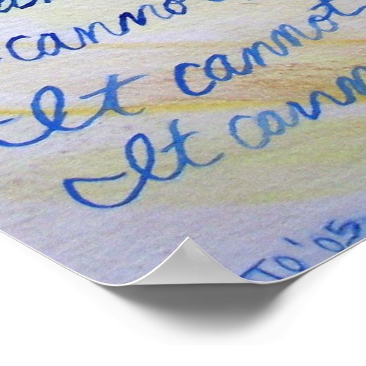 Wat kanker niet kan doen Blauw- en Gold-Poster afd Poster (Hoek)