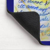 Wat kanker niet kan doen Blue & Gold Text Mousepad Muismat (Hoek)