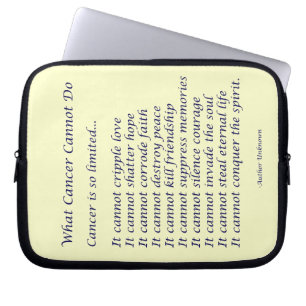 Wat kanker niet kan doen Computer Sleeve Bag