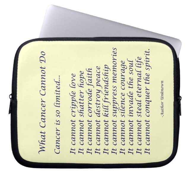 Wat kanker niet kan doen Computer Sleeve Bag (Voorkant)