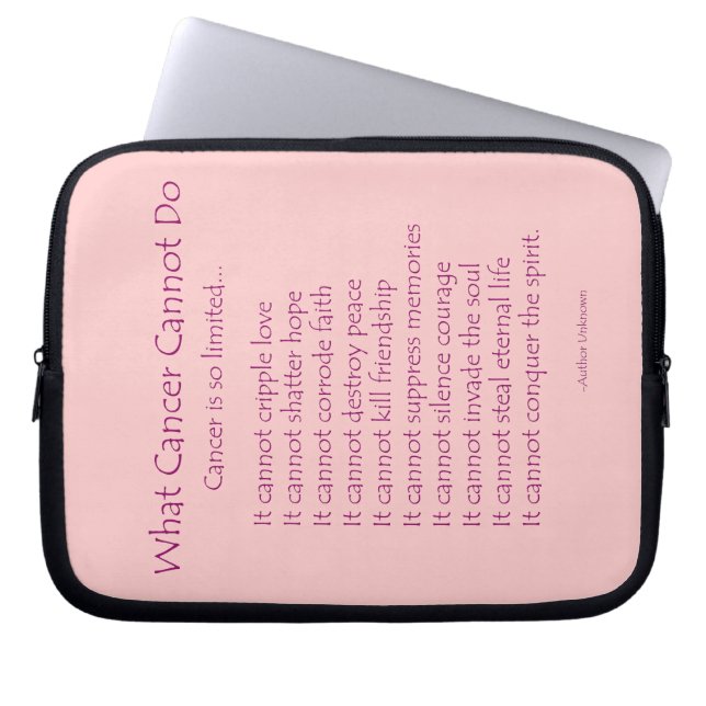 Wat kanker niet kan doen Computer Sleeve Bag (Voorkant)