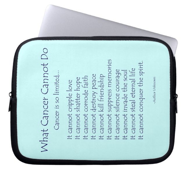 Wat kanker niet kan doen Computer Sleeve Bag (Voorkant)