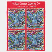 Wat kanker niet kan doen, engel chemo fleece deken (Voorkant)