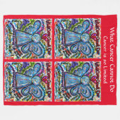 Wat kanker niet kan doen, engel chemo fleece deken (Voorkant (Horizontaal))