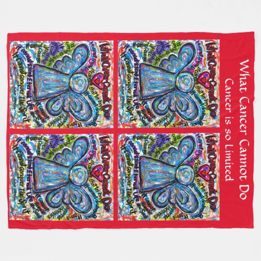 Wat kanker niet kan doen, engel chemo fleece deken (Voorkant (Horizontaal))