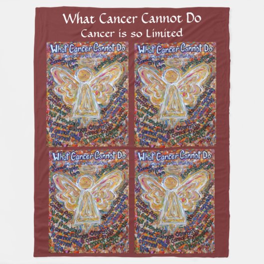 Wat kanker niet kan doen, engel chemo fleece deken (Voorkant)