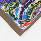 Wat kanker niet kan doen engel chemo vuldebakjes fleece deken (Hoek)