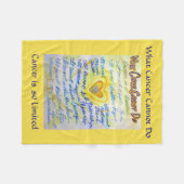 Wat kanker niet kan doen engel Custom Chemo Blanke Fleece Deken (Voorkant (Horizontaal))