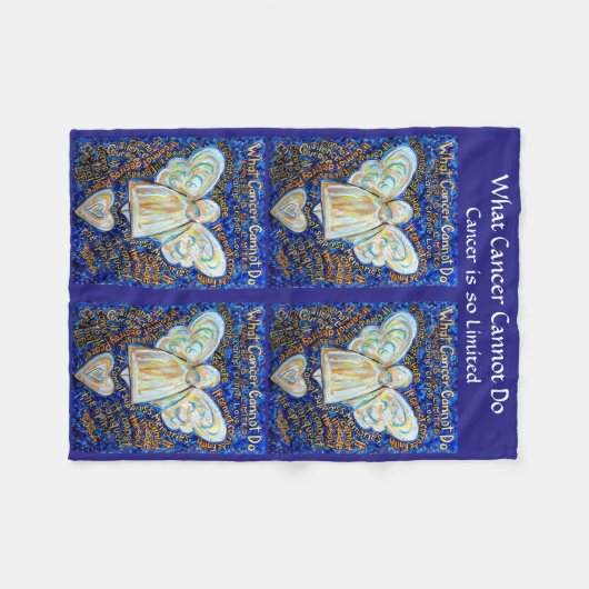 Wat kanker niet kan doen engel Fleece Chemo Blanke (Voorkant (Horizontaal))