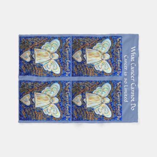 Wat kanker niet kan doen engel Fleece Chemo Blanke (Voorkant (Horizontaal))