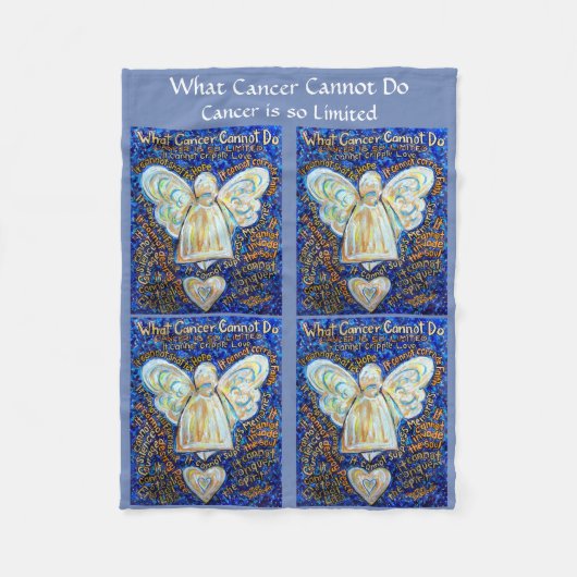 Wat kanker niet kan doen engel Fleece Chemo Blanke (Voorkant)