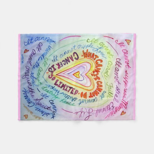 Wat kanker niet kan doen fleece deken (Voorkant (Horizontaal))