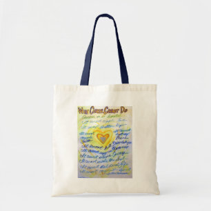 Wat kanker niet kan doen Gedicht Angel Art Bag Tas