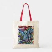 Wat kanker niet kan doen Gedicht Angel Art Canvas  Tote Bag (Achterkant)