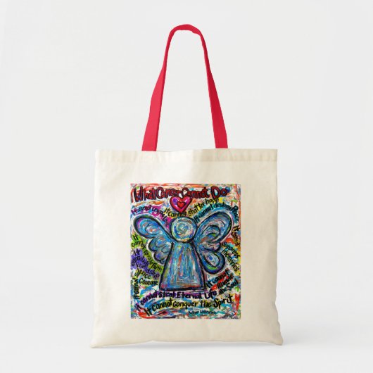 Wat kanker niet kan doen Gedicht Angel Art Canvas  Tote Bag (Voorkant)