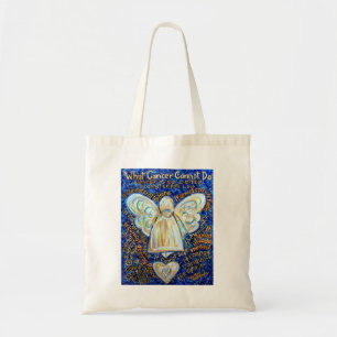 Wat kanker niet kan doen Gedicht Angel Art Canvas Tote Bag
