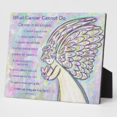 Wat kanker niet kan doen Gedicht Angel Art Plaque Fotoplaat (Zijkant)