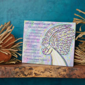 Wat kanker niet kan doen Gedicht Angel Art Plaque Fotoplaat (Zijkant)