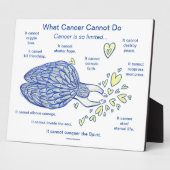 Wat kanker niet kan doen Gedicht Angel Art Plaque Fotoplaat (Zijkant)