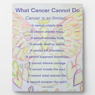 Wat kanker niet kan doen Gedicht Angel Art Print P Fotoplaat