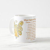 Wat kanker niet kan doen gedicht Art Coffee Mok Cu (Voorkant links)