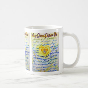 Wat kanker niet kan doen gedicht Art Coffee Mok Cu