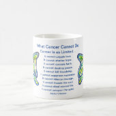 Wat kanker niet kan doen Gedicht Geloof Koffie Mok (Center)