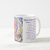 Wat kanker niet kan doen gedicht hart koffiekopje  koffiemok (Voorkant rechts)