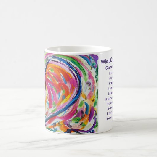 Wat kanker niet kan doen gedicht hart koffiekopje  koffiemok (Center)