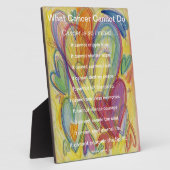 Wat kanker niet kan doen Gedicht Hart Kunst Print Fotoplaat (Zijkant)