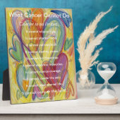 Wat kanker niet kan doen Gedicht Hart Kunst Print Fotoplaat (Zijkant)