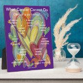 Wat kanker niet kan doen Gedicht Hart Plaque Fotoplaat (Zijkant)