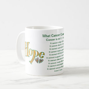 Wat kanker niet kan doen Gedicht Hoop Koffie Mok C