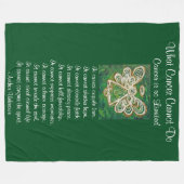 Wat kanker niet kan doen Groene Angel Chemo Blanke Fleece Deken (Voorkant (Horizontaal))