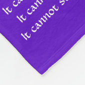 Wat kanker niet kan doen: hartritmestoplegger fleece deken (Hoek)