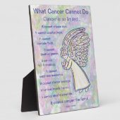 Wat kanker niet kan doen Inspirerend gedicht Fotoplaat (Zijkant)